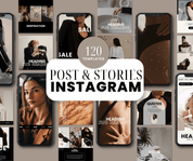 Beyond The Hustle 120 Modern Luxe Instagram Templates: Posts & Stories
