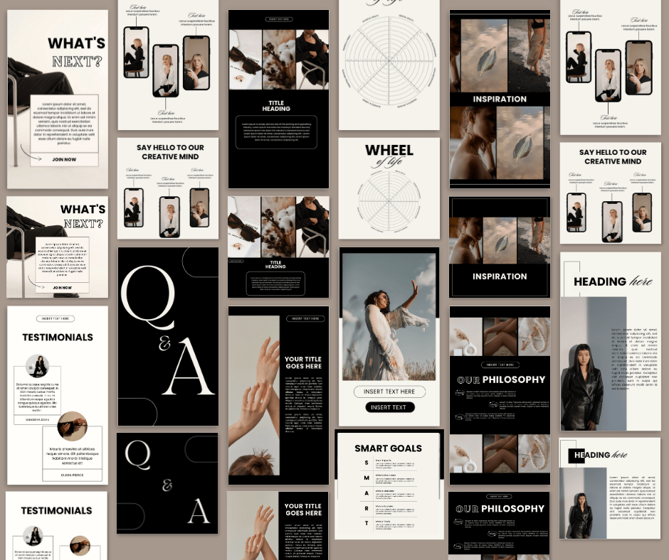 Beyond The Hustle 120 Modern Luxe Instagram Templates: Posts & Stories