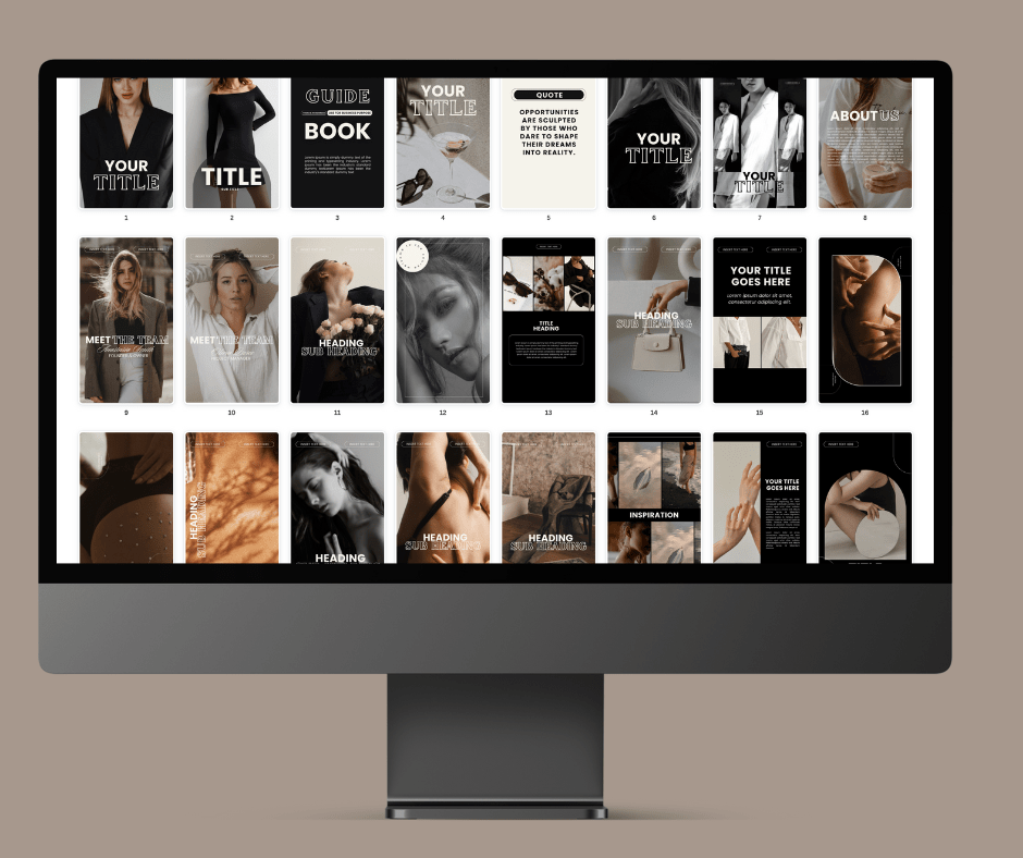 Beyond The Hustle 120 Modern Luxe Instagram Templates: Posts & Stories