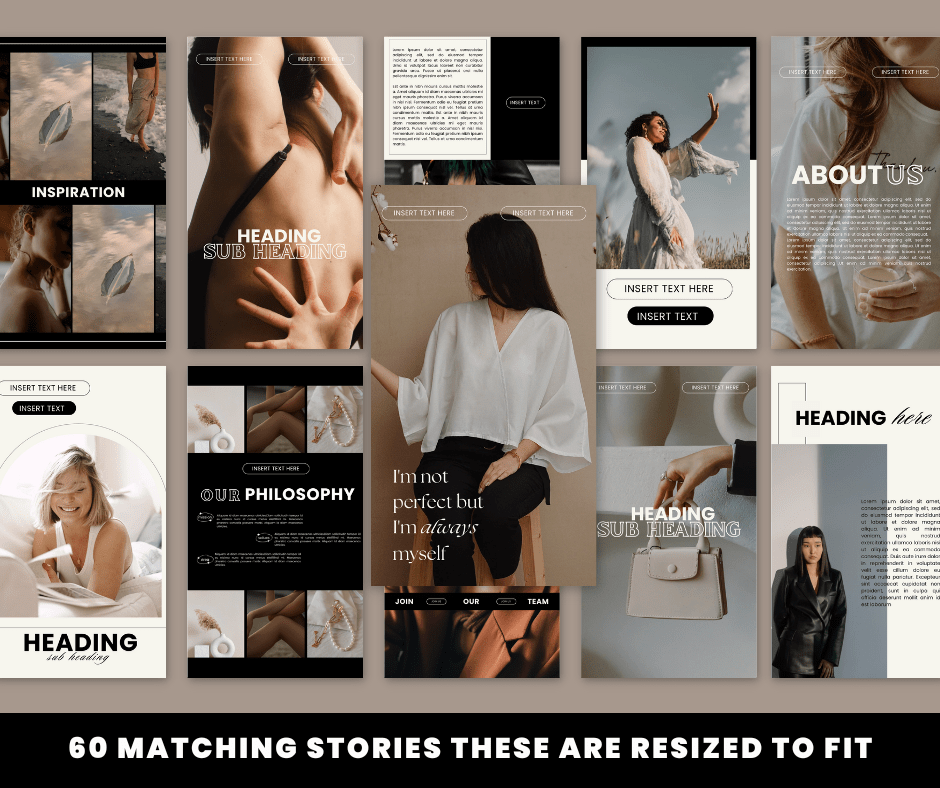 Beyond The Hustle 120 Modern Luxe Instagram Templates: Posts & Stories