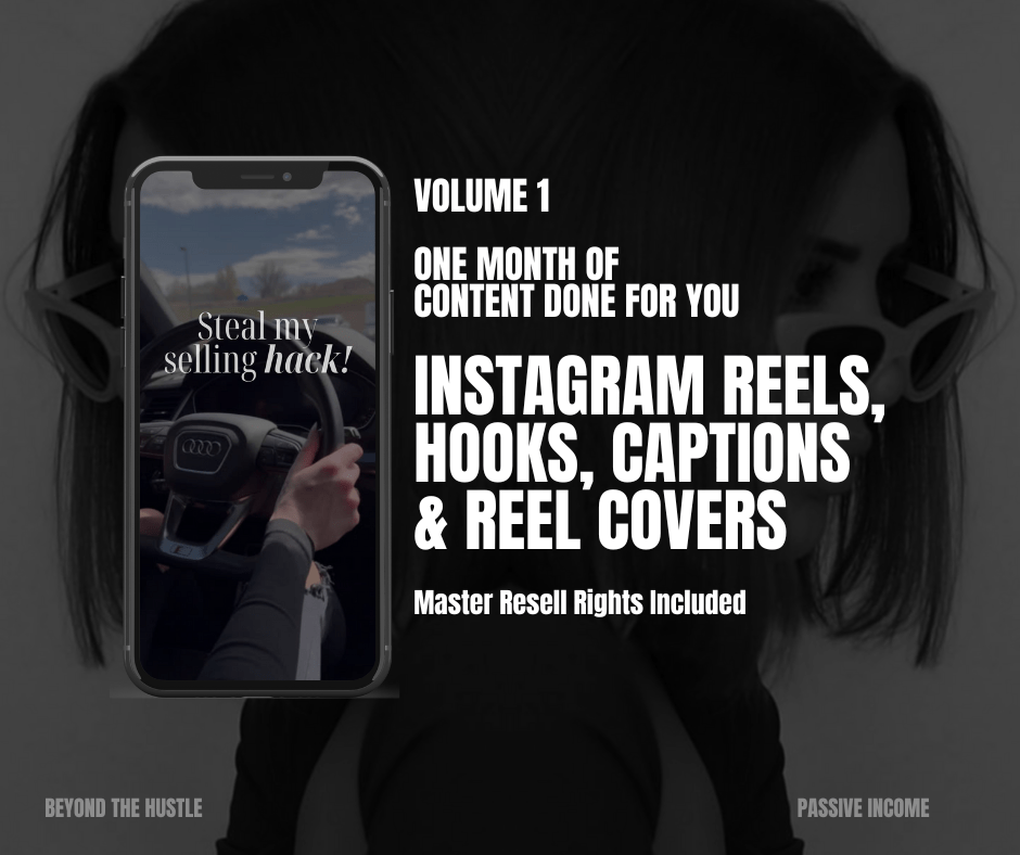 Beyond The Hustle Vol 1. Instagram Reels, Hooks, Captions & Reel Covers