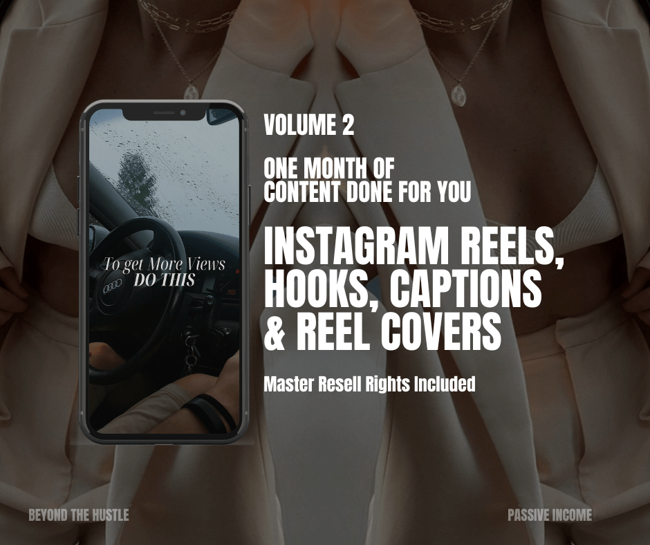 Beyond The Hustle Vol 2. Instagram Reels, Hooks, Captions & Reel Covers
